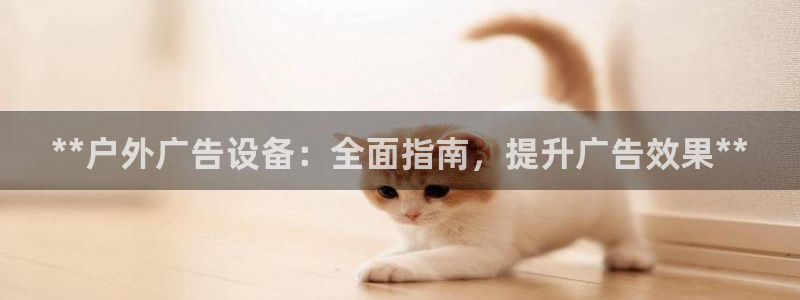 杏宇平台怎么样赚钱：**户外广告设备：全面指南，提升广告效果**