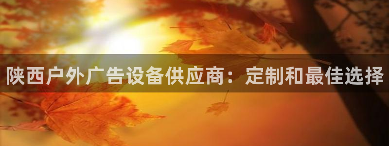 杏宇平台登录步骤图：陕西户外广告设备供应商：定制和最佳选择