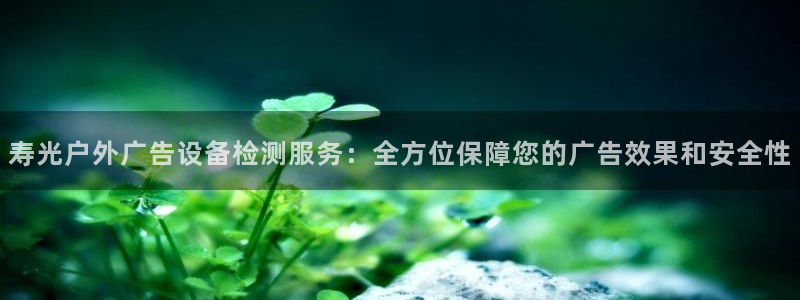 杏宇平台注册地址：寿光户外广告设备检测服务：全方位保障您的广告效果和安全性