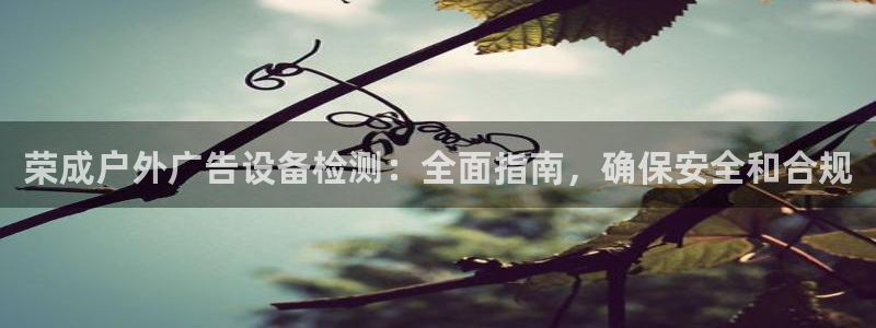杏宇平台注册地址在哪里：荣成户外广告设备检测：全面指南，确保安全和合规