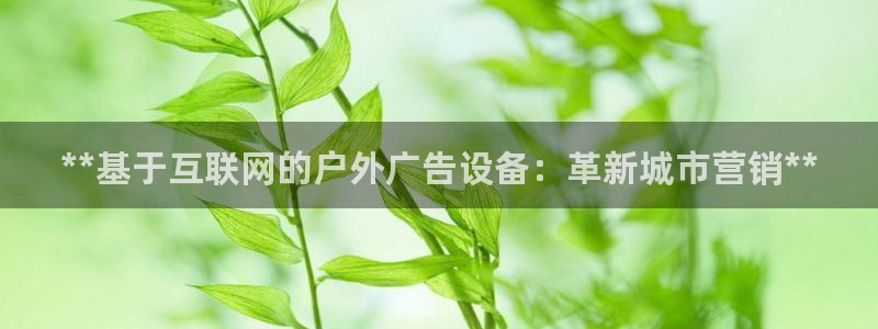 杏宇平台招商电话号码：**基于互联网的户外广告设备：革新城市营销**