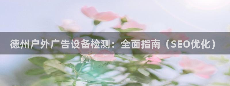 杏宇平台登录步骤：德州户外广告设备检测：全面指南（SEO优化）