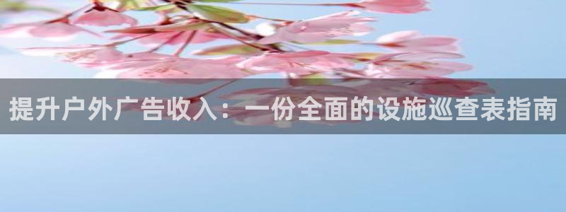 杏宇平台提现为什么这么久呢：提升户外广告收入：一份全面的设施巡查表指南