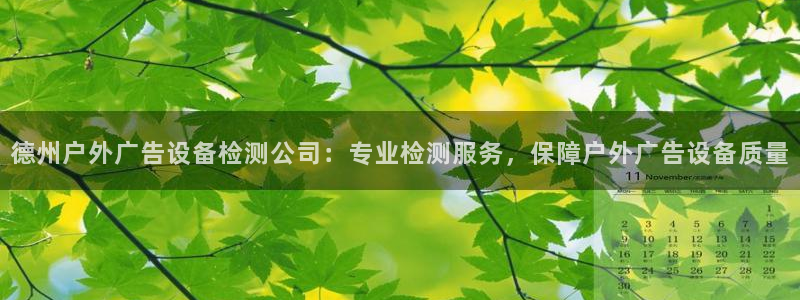 杏宇平台代理怎么样赚钱：德州户外广告设备检测公司：专业检测服务，保障户外广告设备质量