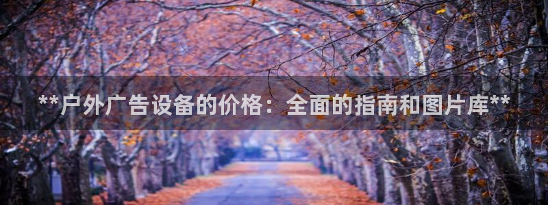 杏宇平台怎么样赚钱：**户外广告设备的价格：全面的指南和图片库**