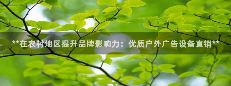 杏宇平台测速链接：**在农村地区提升品牌影响力：优质户外广告设备直销**